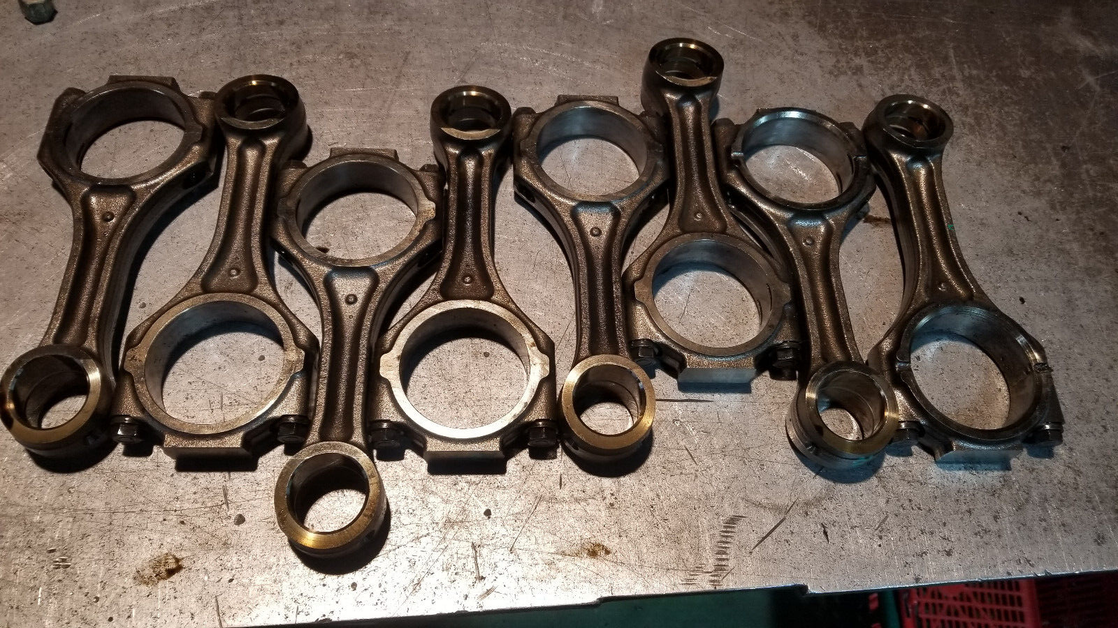 07-10 2007-2010 DURAMAX 6.6 6.6L LBZ LMM ENGINE CONNECTING ROD SET 97352631 - Picture 1 of 10