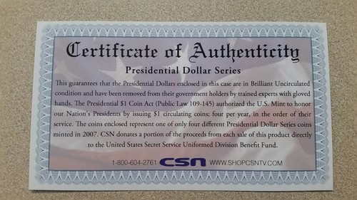 2007 THOMAS JEFFERSON DOLLAR MANIA P & D SET OF 3 TWO-COIN SET OF BU COINS W/COA