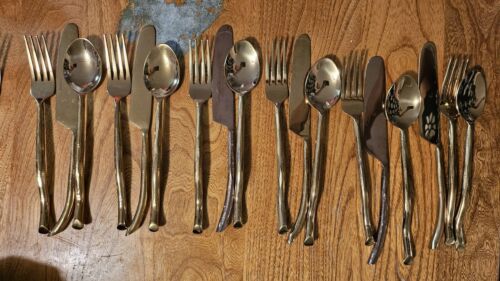 Custom Made Hand Forged Rustic Look Stainless Silverware 18 Pcs Lodge Flatware