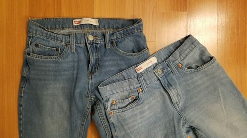 Levi's Boys size 14 R 27 x 27 Slim 511 Denim Jeans Lot Two Pair