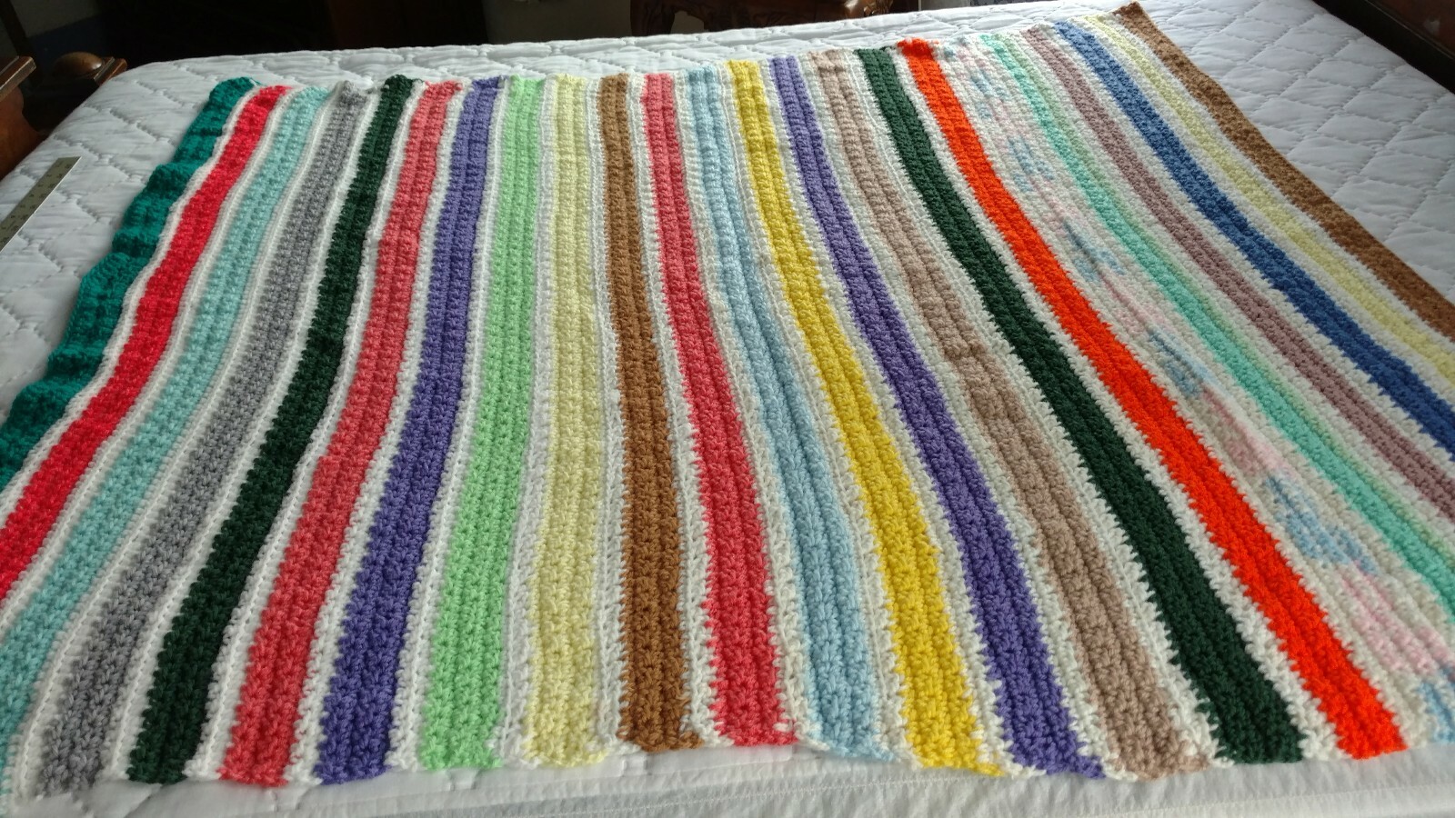 Pair of Vintage Hand Crocheted Afghans