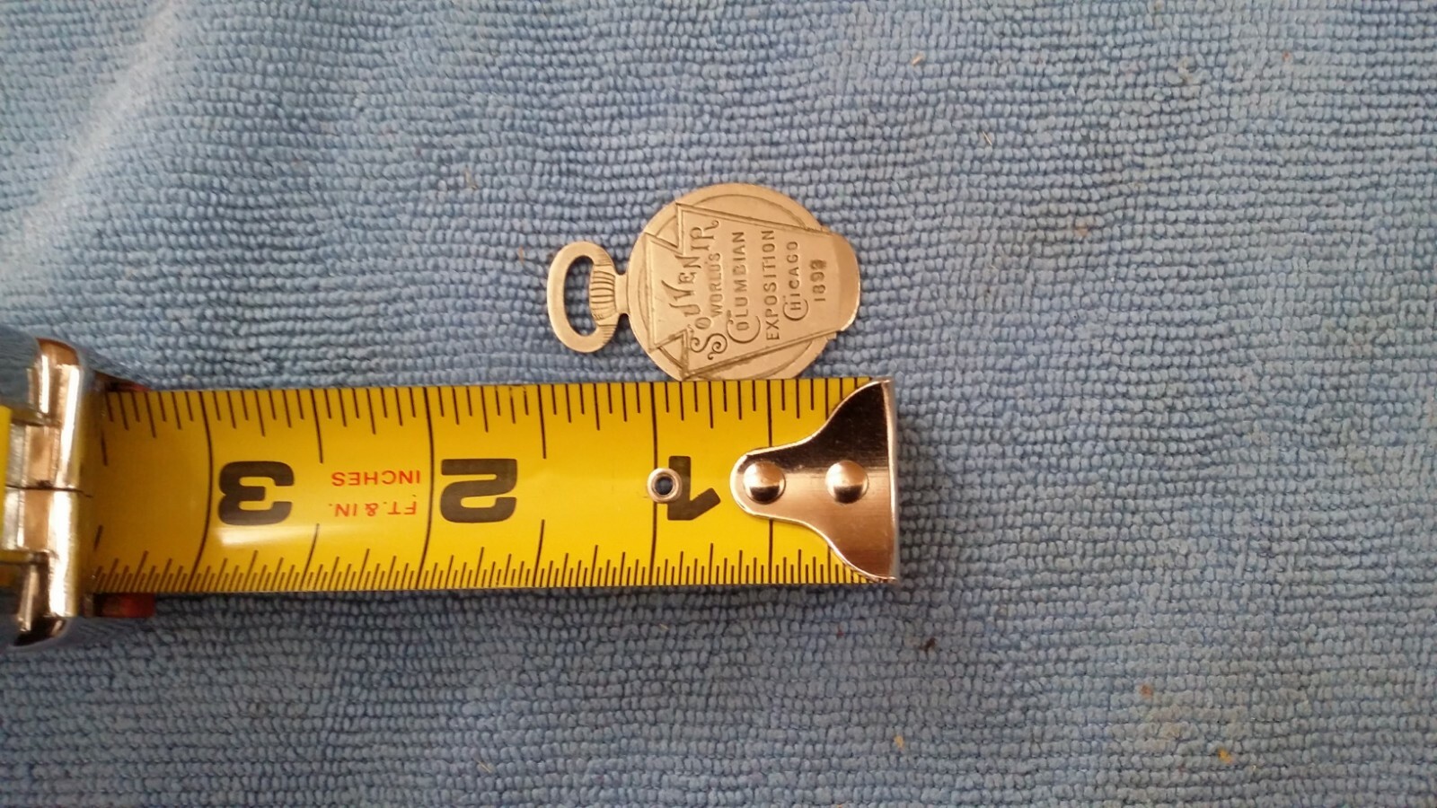 1893 Columbian Exposition Chicago Souvenir Keystone Watch Fob Case Tool