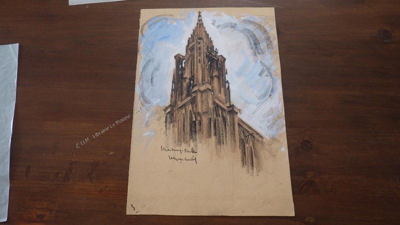 1925.Cathedrale De Strasbourg 5  (Dessin).Jean Charles Contel