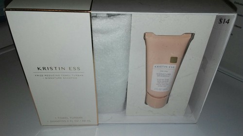 Kristin  Ess Frizz reducing towel turban and signature shampoo