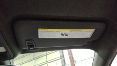 16 Chevrolet Cruze Right Passenger Sun Visor Assembly (Black)
