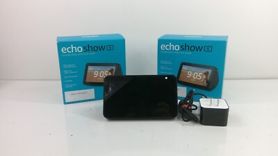 2 x Amazon Echo Show 5 1st Gen Smart Display With Alexa (H23K37)
