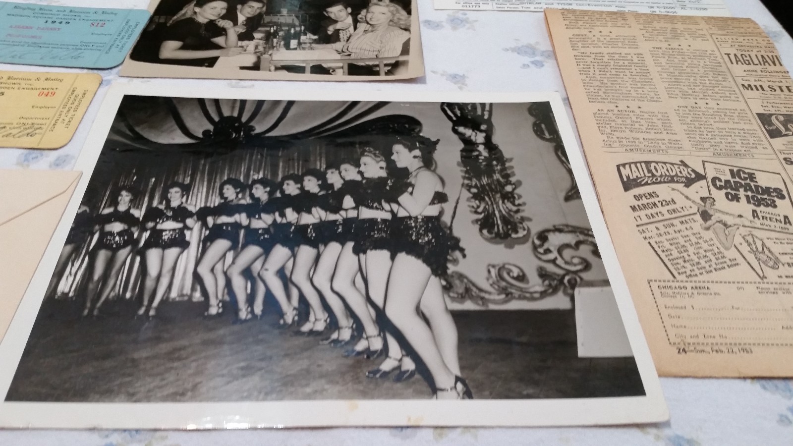 Barnum & Bailey Circus HUGE LOT OF PERSONAL PICTURES DOCUMENTS Aileen Dornay