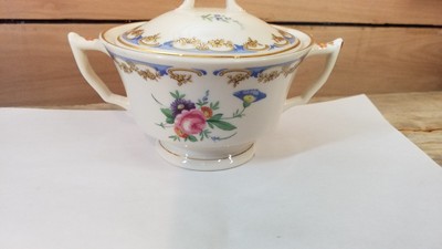 Vintage Syracuse China Co. O. P. Co. Old Ivory Sugar Bowl With Lid