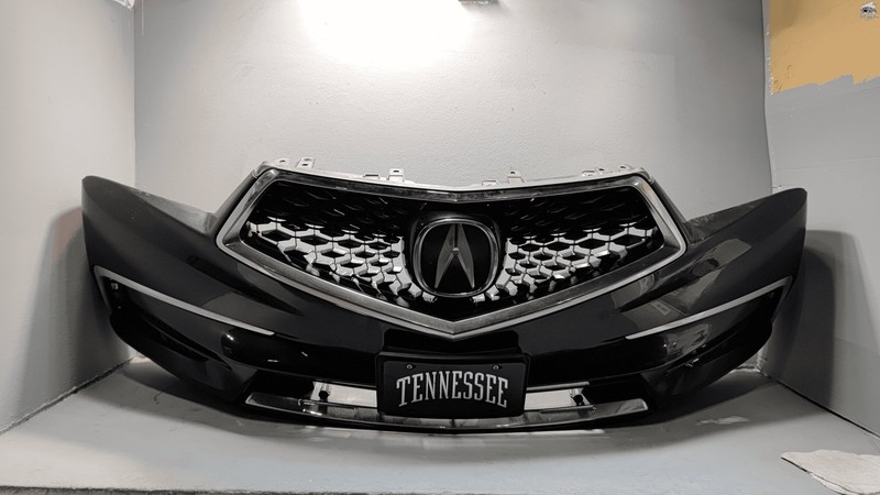 Used 2017-2020 Acura MDX Front Bumper Cover Assembly Black NH893P OEM