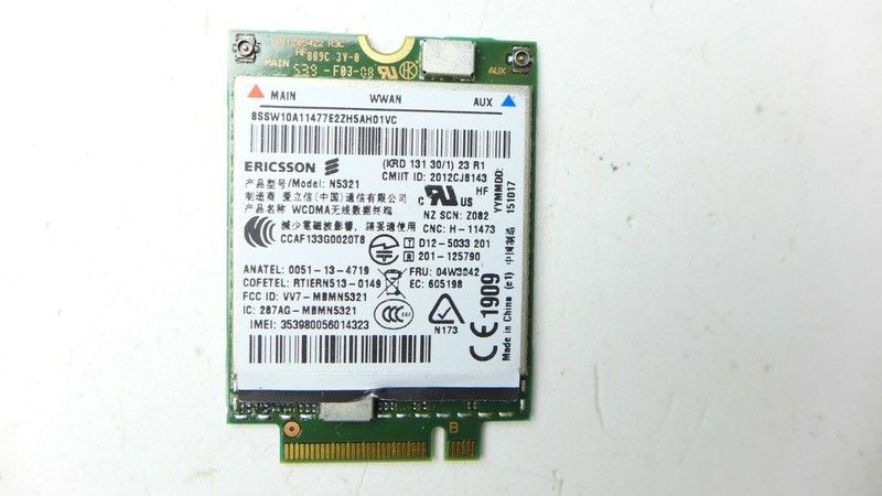 Lenovo Thinkpad X240 T440s L440 L540 Ericsson N5321 - Hspa+ Umts Wwan 04w3842