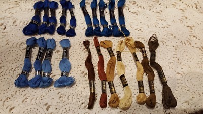 DMC Anchor Embroidery Floss 21 Pieces - Including 796 797 516 798 799 Plus More!