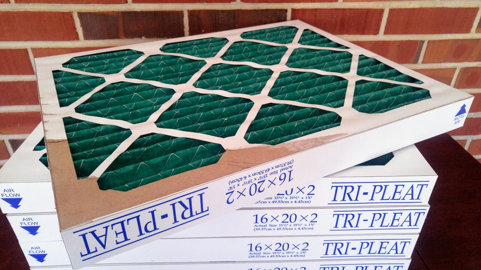 6 Pack Tri Dim Merv 8 16x20x2 Inch Tri-Pleat Air Filters