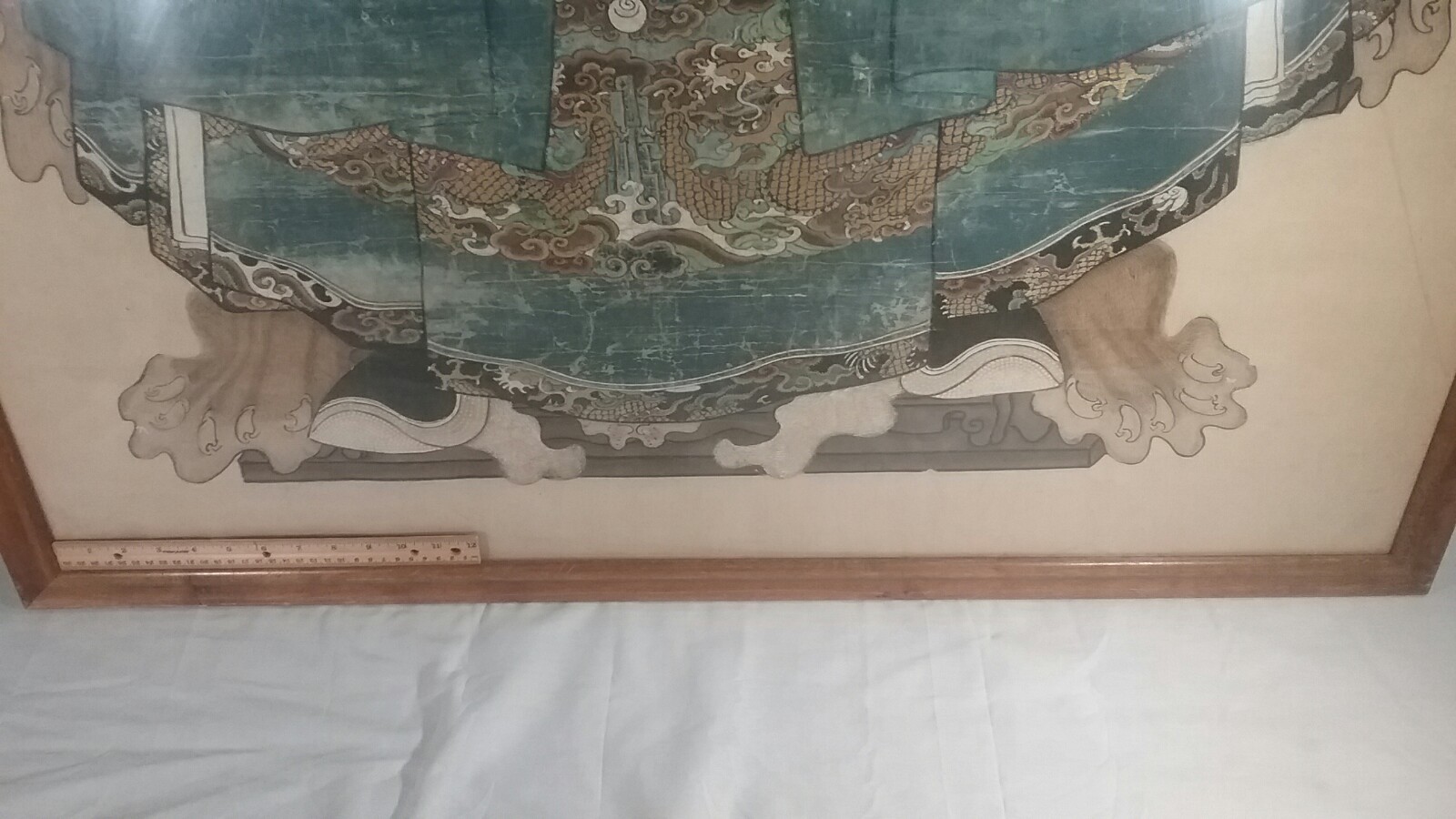 18th-19th Century Emperor Kangxi Painting on Xuan Paper Restoration Project