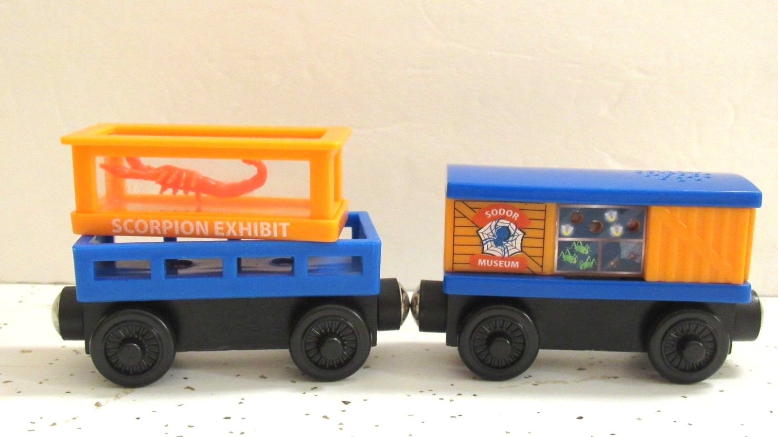 Authentic Thomas & Friends Wooden Railway Train Scorpion Car & Bug Car w/Sound