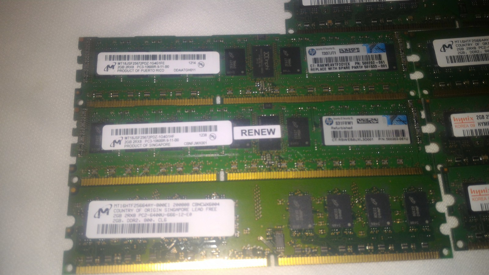 3+ pounds RAM / Memory Scrap Gold Recovery - Repair - RAMBUS 1GB - 2GB - 4Gb