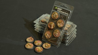 Gamers Grass Battle Ready Bases - Badlands - Round Lip 40mm (x5)