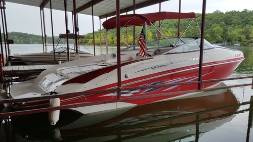 2007 Rinker 246 BR Captiva Bowrider Liberty Edition with Heritage trailer.