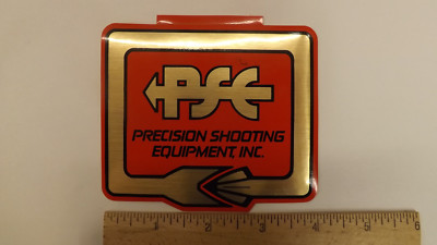 Vtg PSE Archery Percision Shooting Equipment Metallic  4'' Decal/Sticker 