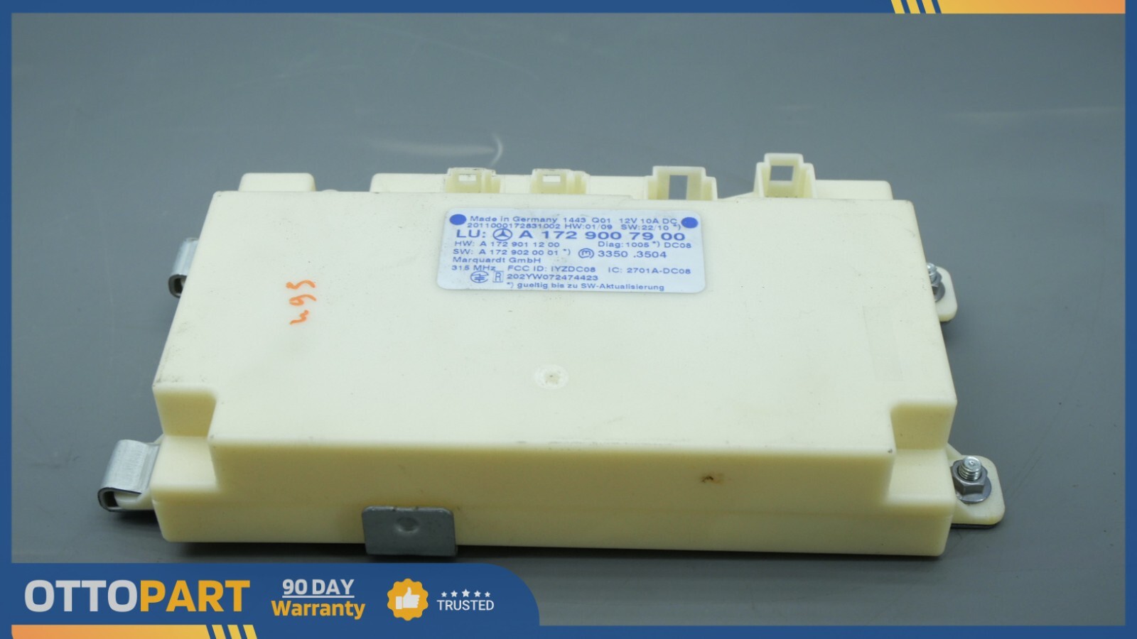 2010-2015 MERCEDES-BENZ C250 Keyless Go Entry Control Module OEM A1729007900