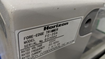 HORIZON VAC-100 TOWER, SPF-20A, FC-20A AUTOMATED BOOKLET MAKER; Bourg, Duplo