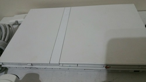 Sony Playstation 2 PS2 Slim Ceramic White Console SCPH-79001 Singstar bundle US