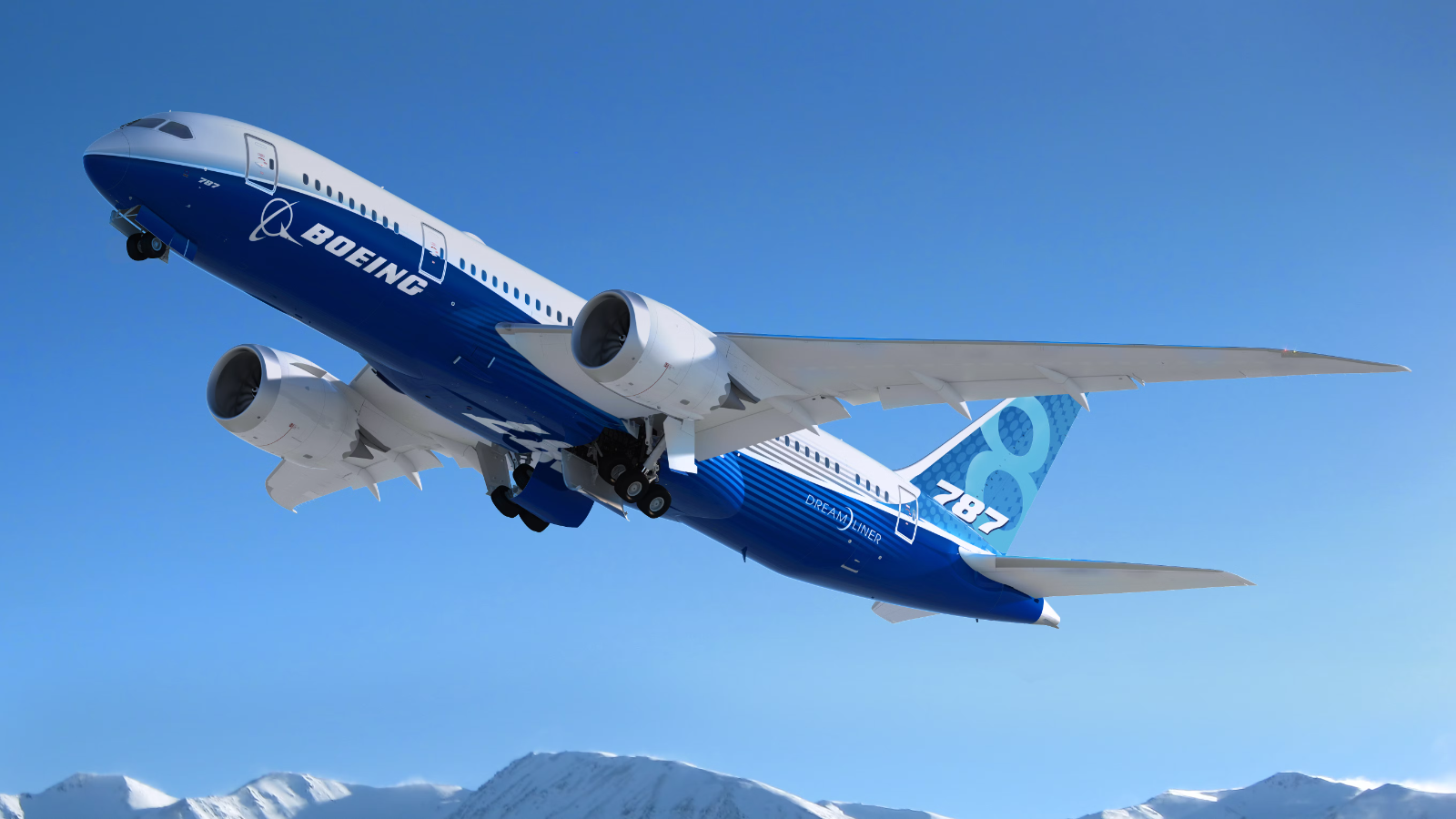Boeing 787 Dreamliner (Over Mountains) POSTER 24 X 36 INCH