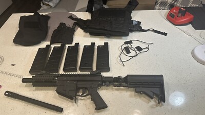Valken M17 Magfed Paintball Gun and Accessories Lot