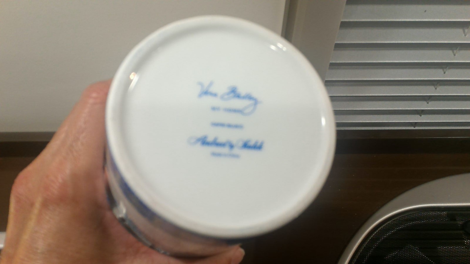 Large Vera Bradley Capri Blue Flower Vase Andrea by Sadek Paisley Design SPRING