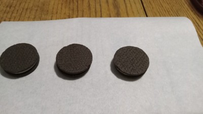 3 One-Side Flipped Oreo. Double Stuffed. RARE DEFECT!!!!! HARD TO FIND!!!