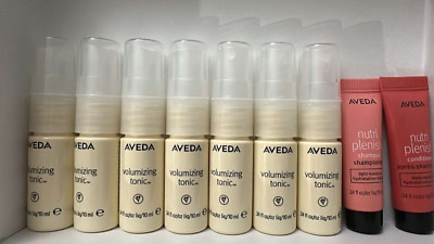 Lot 9 Aveda Bundle Set Volumizing Tonic Nutri Plenish Shampoo Conditioner L11
