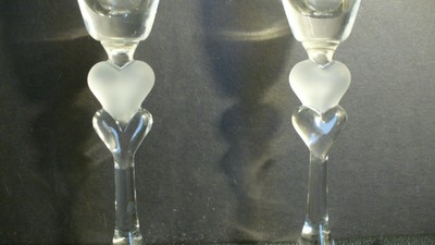 Gorham Amore Frosted Double Hearts 9 7/8