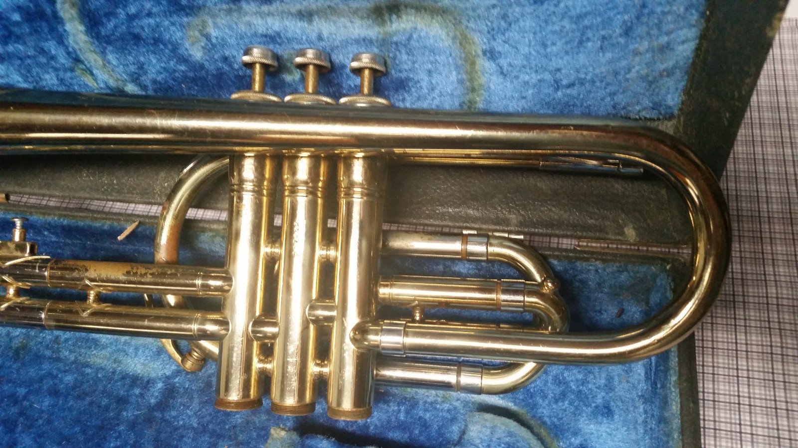 Vtintage King Cleveland Superior Cornet Instrument W/ Case Parts or Repair Only