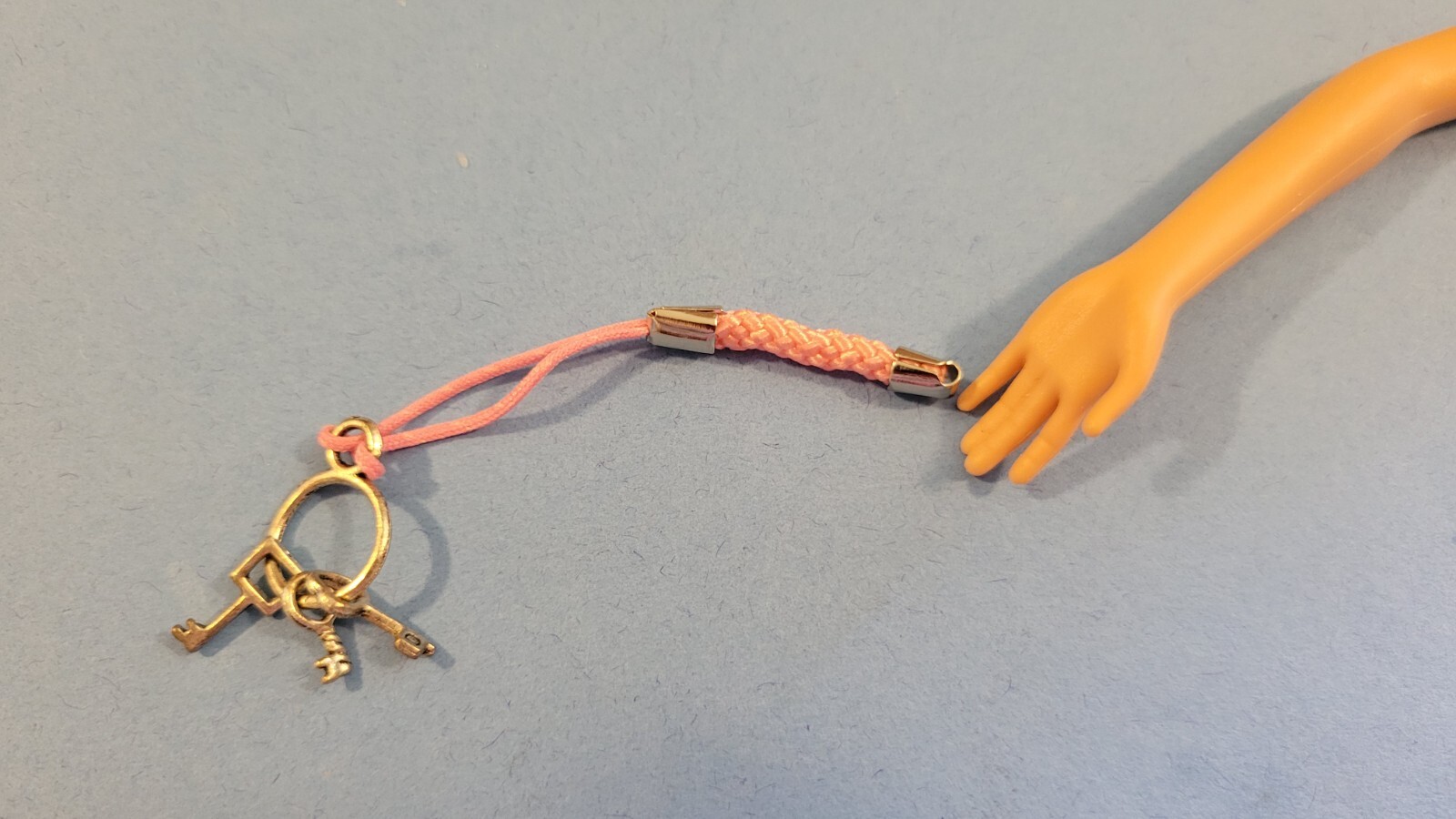 Miniature Set of Keys with Keychain (rope) Fits Barbie Doll 1:6