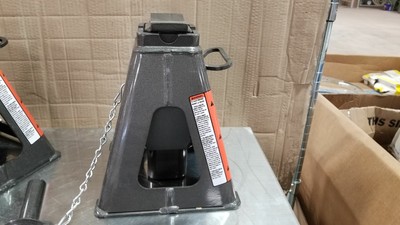 Gray 25TF Stands 2 Pk 25 Ton Lift Cap 20 In Max Lift H Pin Style Vehicle Stands