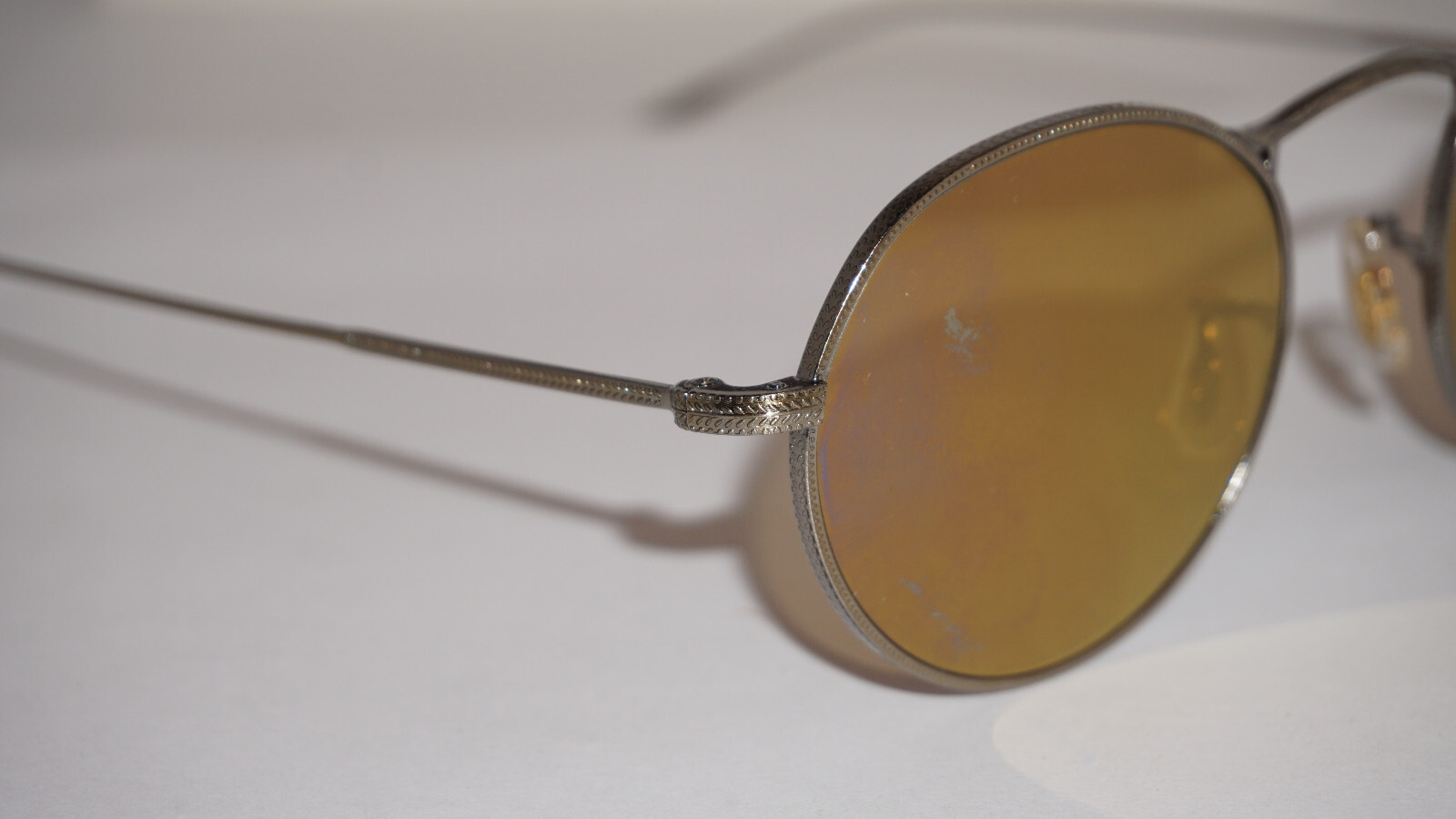 Pre-owned Oliver Peoples Sunglasse M-4 30th Gold Gold Mirror Ov1220s 5039w4 49 20 145