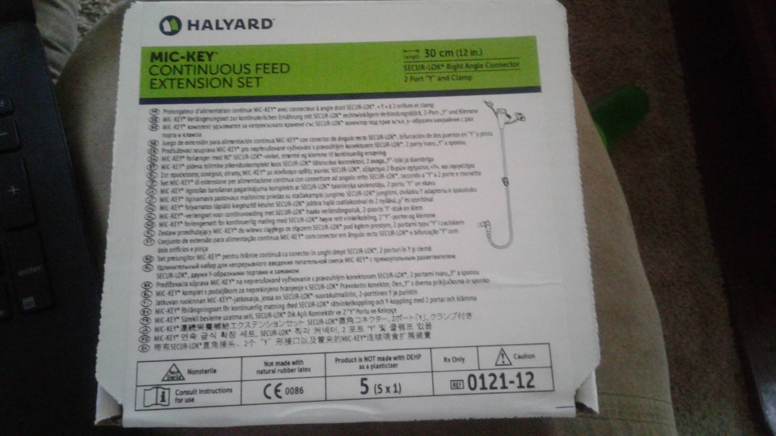 Halyard MIC-KEY Gastrostomy Feeding Tube 14Fr 1.5cm and SUPPLIES.