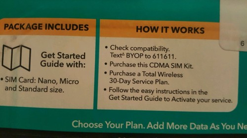 Total Wireless 3 Line SIM Card Kit