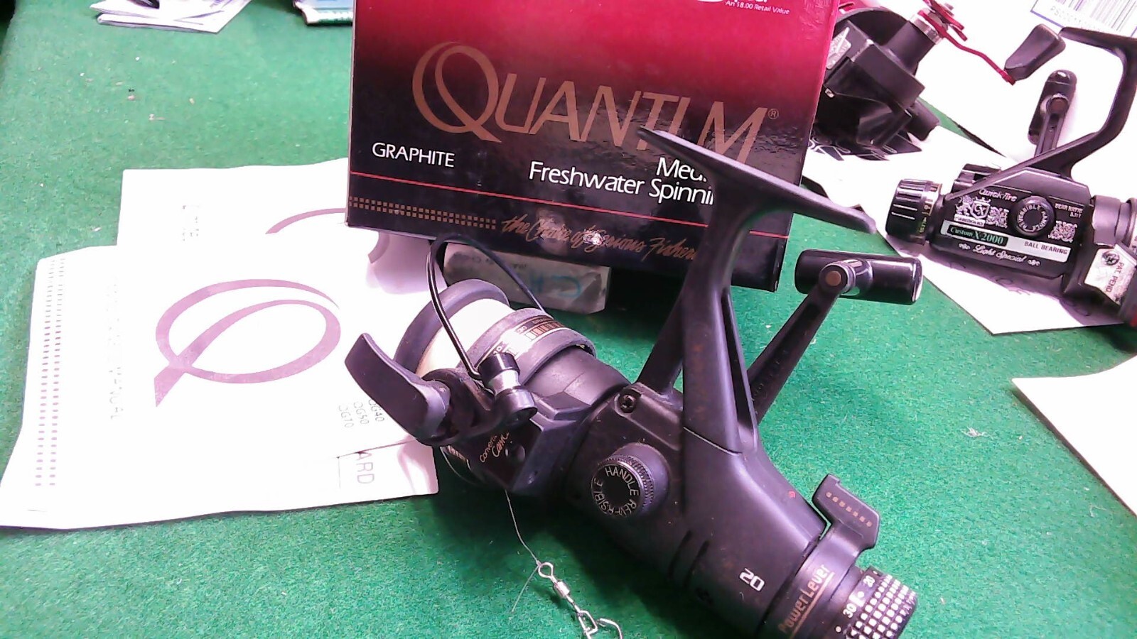 Quantum medium spinning freshwater reel. ADULT USED