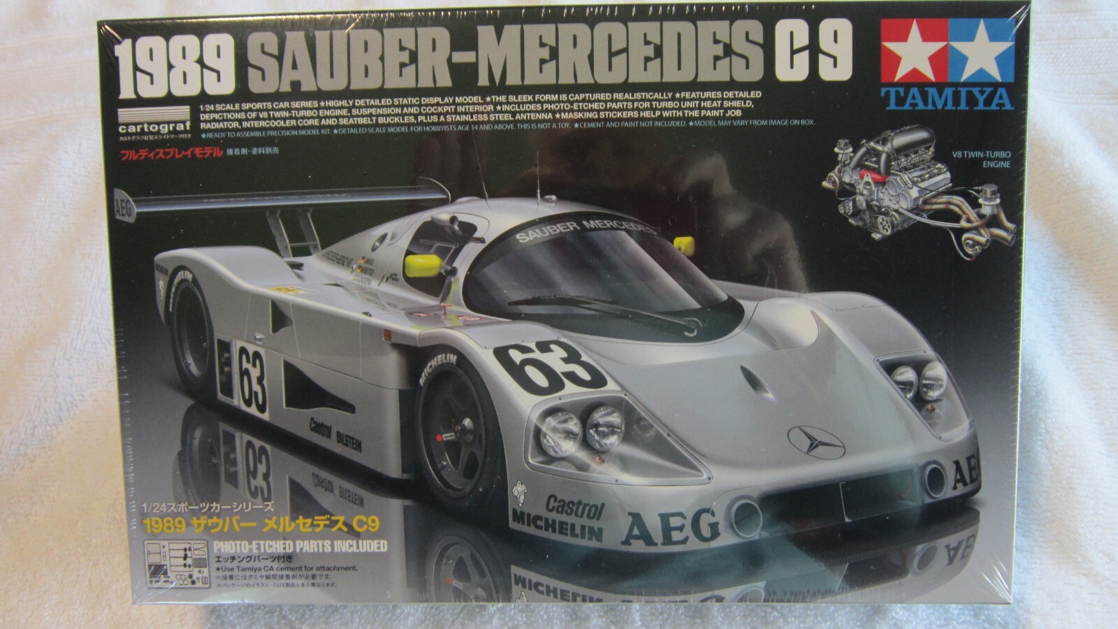 TAMIYA 1989 SAUBER-MERCEDES C9 1/24 SCALE MODEL KIT | eBay
