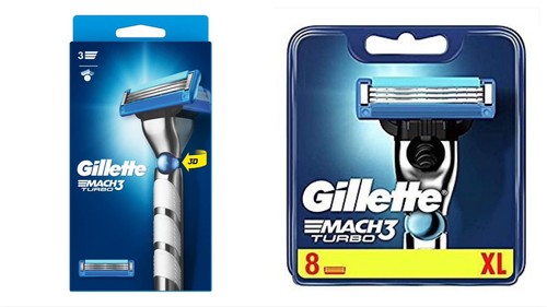 Gillette Mach3 Turbo 替え刃 8個入り　12箱セット。 Amazon.co.jp: Gillette ジレット マッハシンスリーターボ 髭