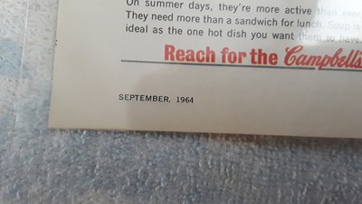 Vtg 1964 Magazine Advertisement for Campbell's Vegetable Soup-Great Pics! (815)