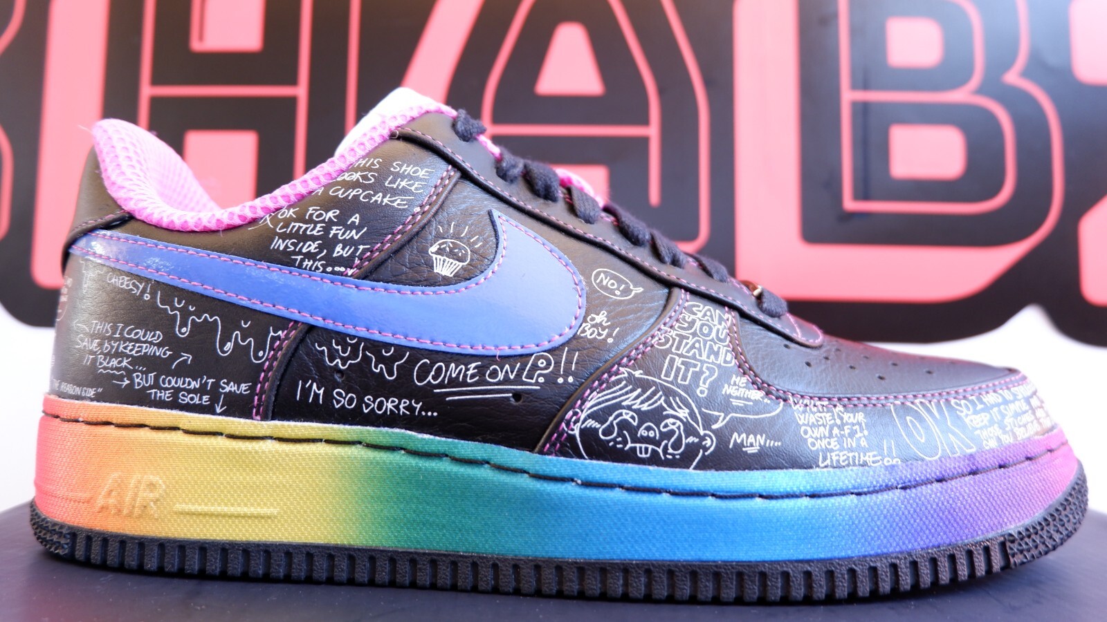 NEW Nike Air Force 1 Low Colette Busy P Size 8.5 Black NEW Nike Air Force 1 Low Colette Busy P Size 8.5 Black