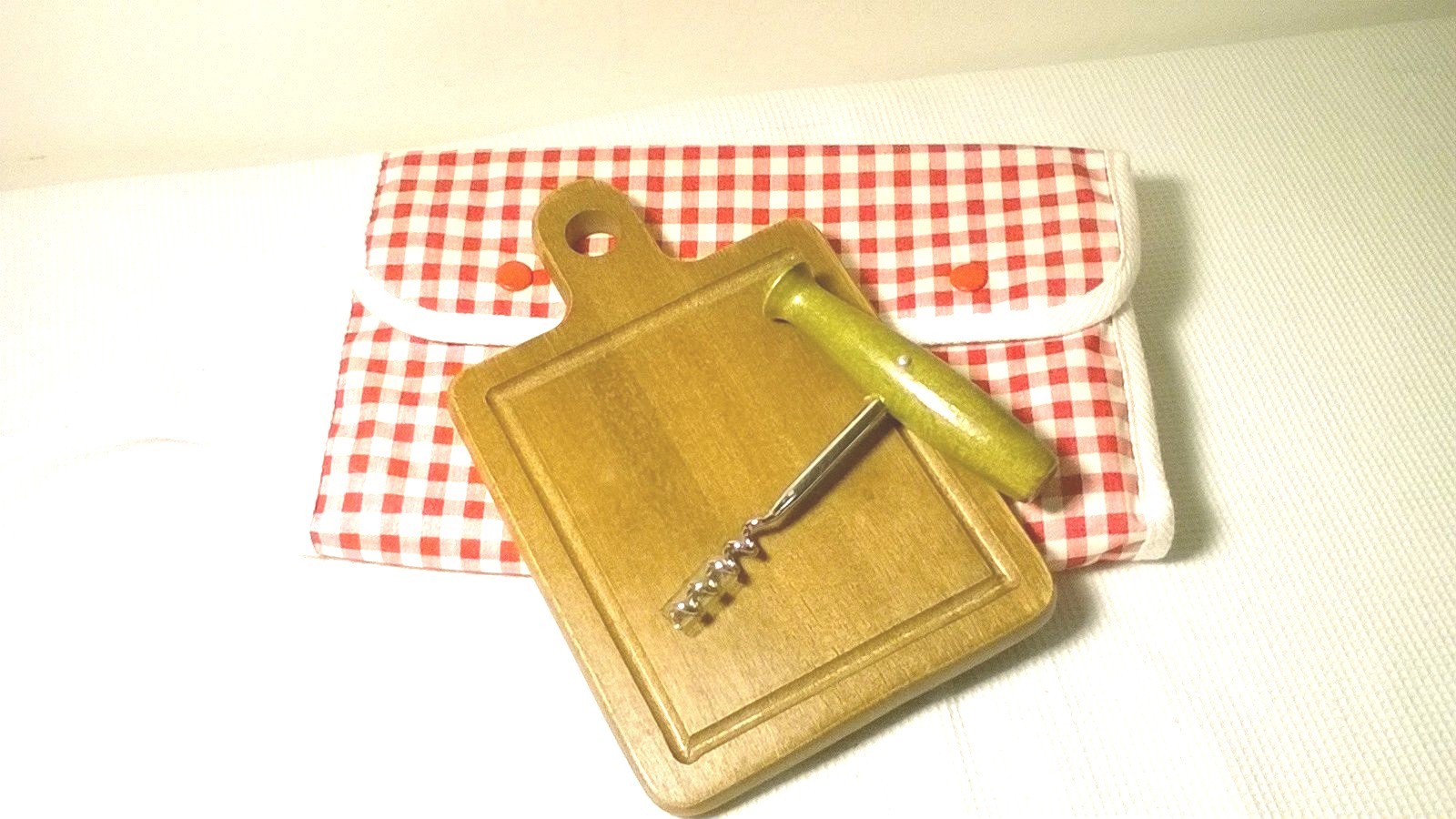 Cheese Board 5 pc Wood Handled Stainless Steel Gourmet Set Japan - NIB