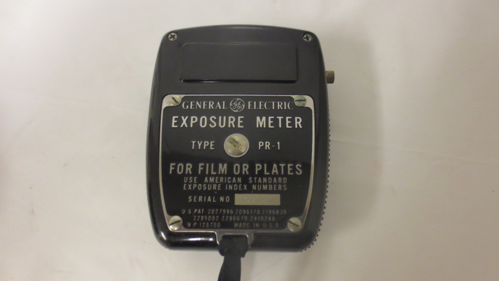 Older G E Diamond Exposure Meter Type PR-1;Film or Plate-USA patent-Leather Case