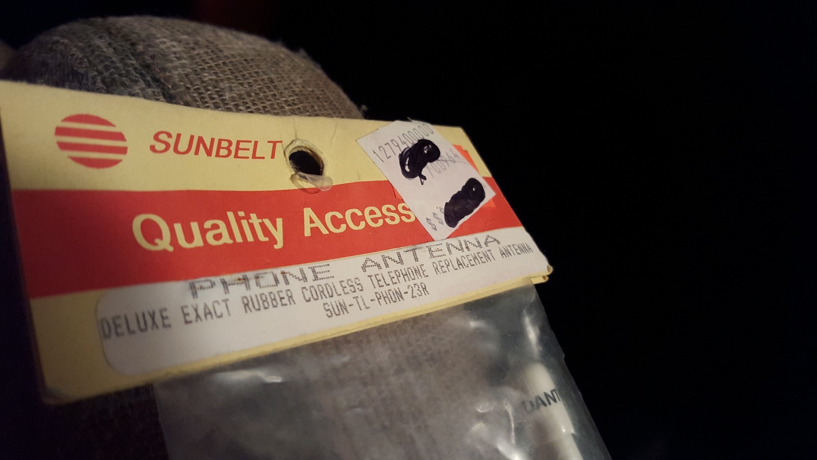 Vintage Sunbelt Rubberized Cordless Phone Replacement Antenna SUN-TL-PHON-23R