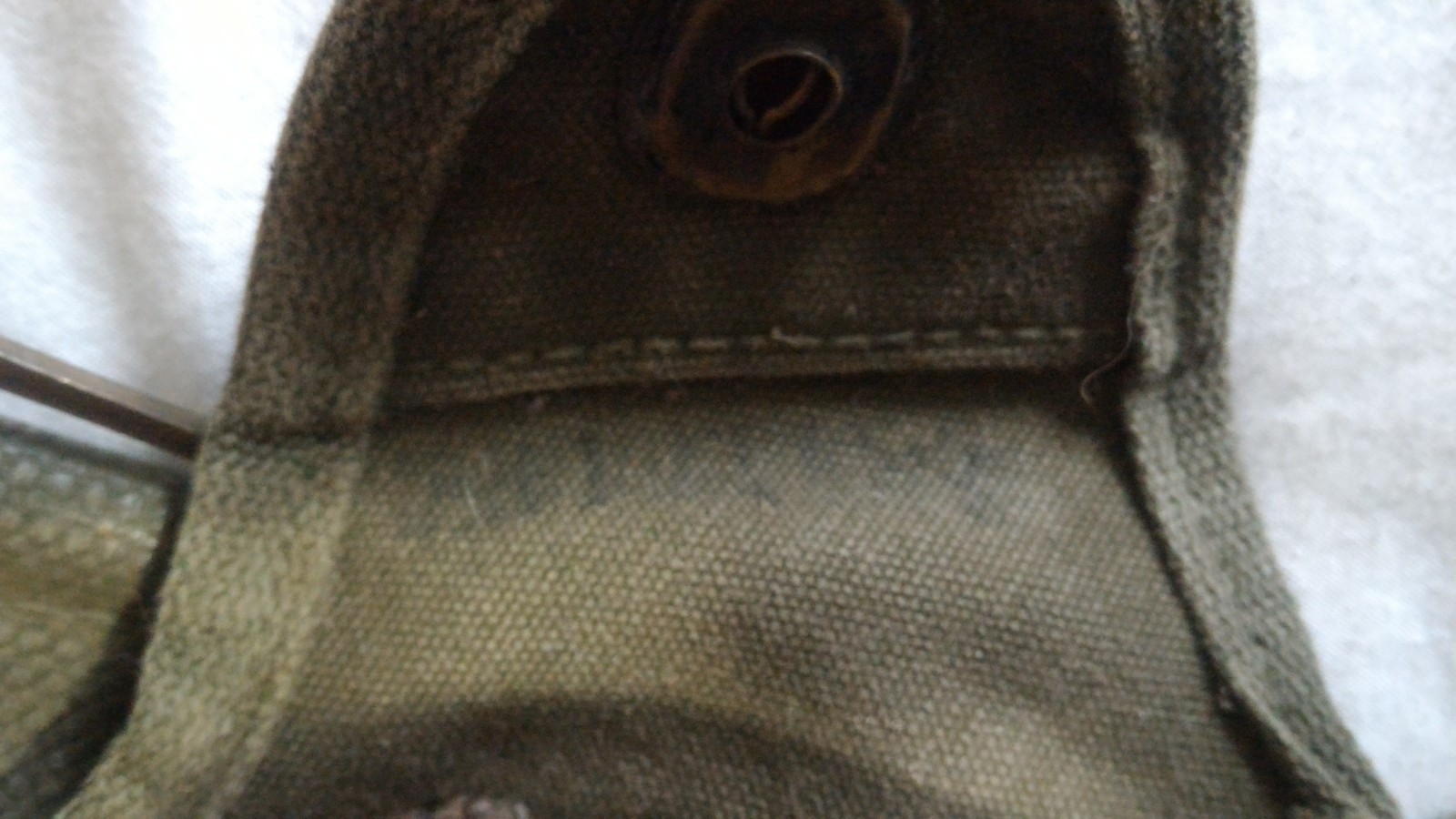 Post WW2 WWII Canadian Canada Pattern 51 Webbing Canteen Cover Blanoced