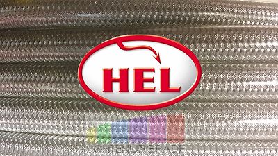 CLEAR NTV650 Deauville 98-01 HEL BRAIDED BRAKE HOSE 2 LINE FRONT RACE SETUP