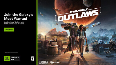 Star Wars Outlaws Game Redemption Code for PC GeForce RTX 40 Series Video Card