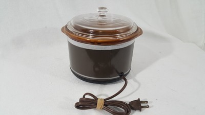 Vintage Rival Crock-ette Crock Pot 1 Qt Mini Slow Cooker Stoneware 3200/2