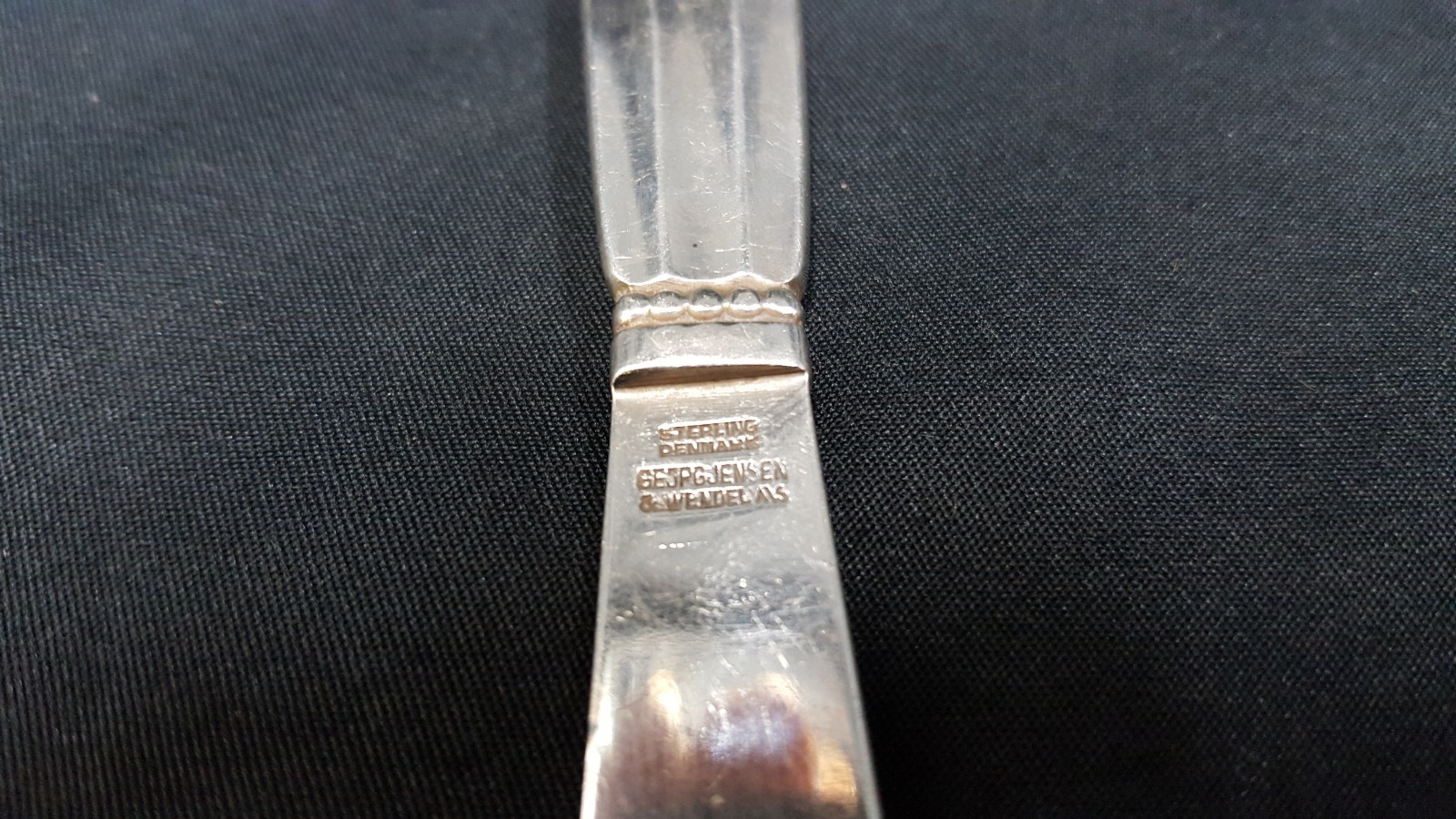 Antique George Jensen Sterling Silver Butter Knife Acorn Design